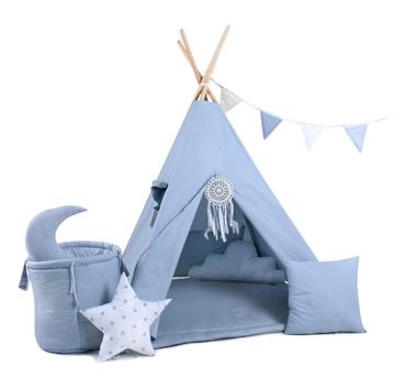 Tipi Tent Set XXL - Blauw, Verzenden