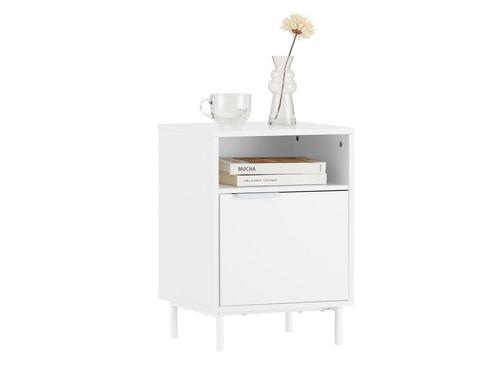 SoBuy Bijzetkastje FBT124-W - Met Deurtje en Open Vak - 40 x, Huis en Inrichting, Woonaccessoires | Overige, Nieuw, Verzenden