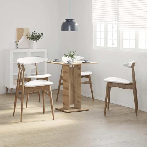 vidaXL Bistrotafel 60x60x75 cm spaanplaat artisanaal, Huis en Inrichting, Tafels | Eettafels, Nieuw, Verzenden