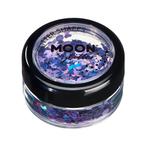 Moon Glitter Holographic Glitter Shapes Purple 3g, Verzenden