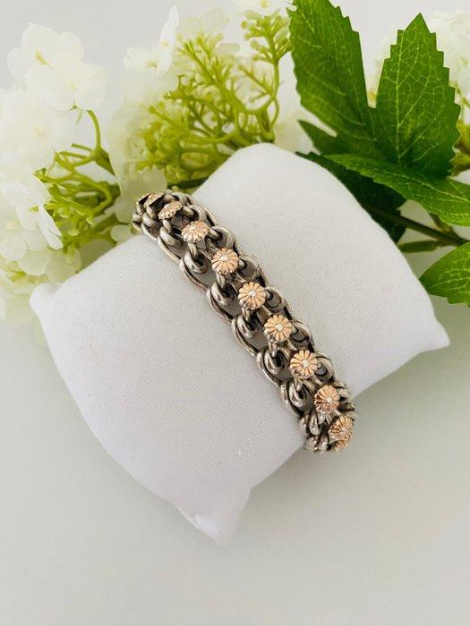 Zilver, Art Nouveau - Frankrijk, Verguld - Schakelarmband, Antiek en Kunst, Kunst | Designobjecten