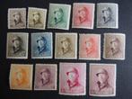 België 1919 - Compleet assortiment Roi casqué Cob # 165/178, Gestempeld