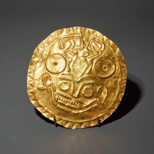 Diquis - Chiriqui, Costa Rica Or Disque. 700-1550 après, Verzamelen, Mineralen en Fossielen