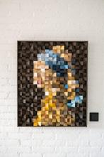 Q - Wood Art - Meisje met de parel (Girl with a Pearl, Antiek en Kunst