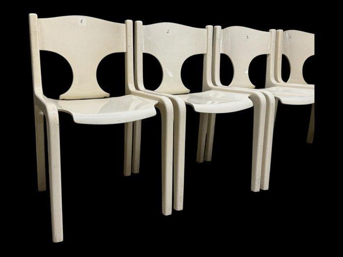 Pozzi - Augusto Savini - Stoel (7) - Hout, Staal, Antiek en Kunst, Antiek | Meubels | Stoelen en Sofa's