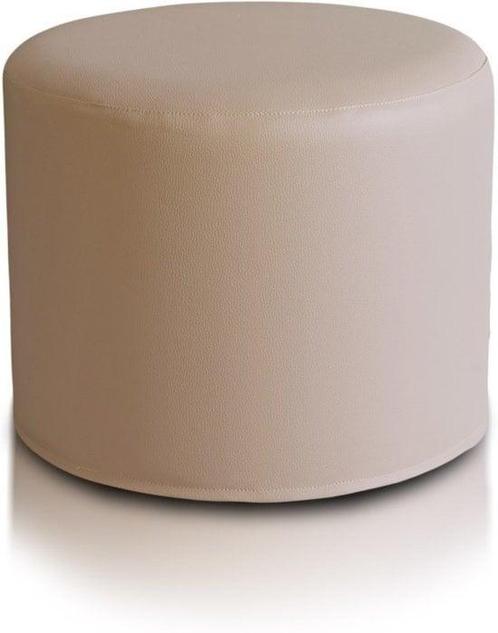 Poef - kunstleer - cappuccino - 43cm x 53cm -  geschikt a..., Huis en Inrichting, Zetels | Voetbanken en poefs, Nieuw, Ophalen of Verzenden