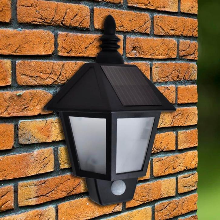 vidaXL Solar Muurlamp met bewegingssensor, Tuin en Terras, Buitenverlichting, Nieuw, Verzenden