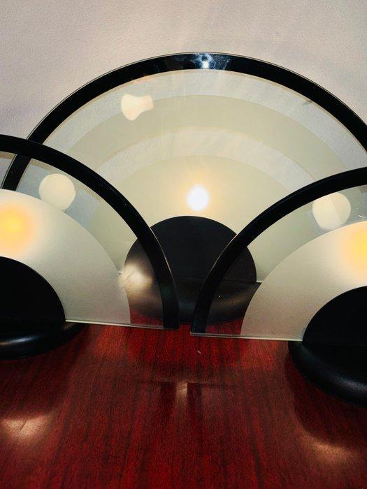 Tafellamp (3) - tong - Glas, Metaal - Lampade art deco, Antiek en Kunst, Antiek | Verlichting