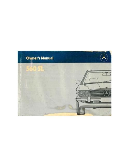 1987 MERCEDES BENZ SL KLASSE INSTRUCTIEBOEKJE ENGELS (USA), Auto diversen, Handleidingen en Instructieboekjes