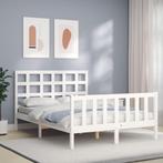 vidaXL Bedframe zonder matras massief grenenhout wit 140x200, Verzenden, Nieuw