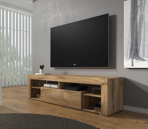 TV-Meubel Fancy - Eiken - 140x35x50 - TVKast - Modern, Huis en Inrichting, Kasten |Televisiemeubels, 25 tot 50 cm, Nieuw, 100 tot 150 cm