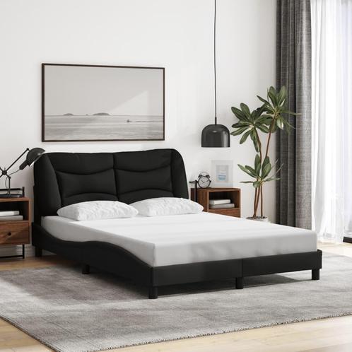 vidaXL Bedframe zonder matras 120x200 cm stof zwart, Huis en Inrichting, Slaapkamer | Bedden, Nieuw, Verzenden