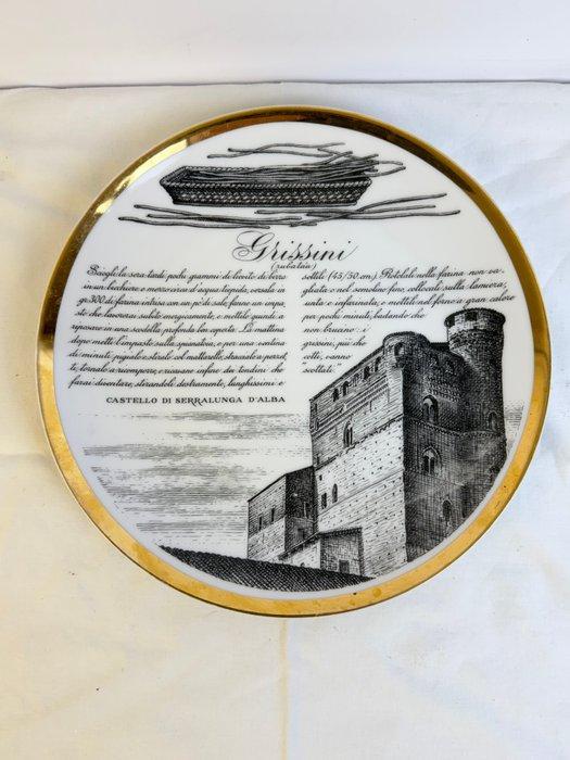Piero Fornasetti - Assiette - Céramique, Plaqué or, Antiek en Kunst, Antiek | Meubels | Stoelen en Sofa's