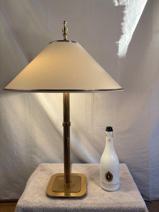 Van de Heg - Lampe de table - Laiton, Métal, Textile - 65 cm, Antiquités & Art, Curiosités & Brocante