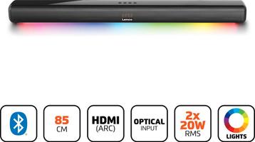 Lenco SB-042LEDBK - Soundbar met Bluetooth - 85cm - HDMI en, Verzenden