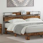 vidaXL Opberghoofdbord met plank Gerookt eiken 180 cm, Verzenden, Nieuw