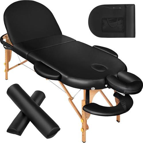 tectake Massagetafel-set met 3 zones, ovaal met 5cm matras,, Sport en Fitness, Massageproducten, Verzenden