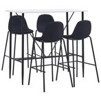 vidaXL 5-delige Barset stof zwart, Huis en Inrichting, Complete eetkamers, Verzenden, Nieuw