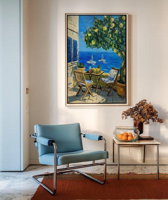 E. García - PLAYA EN ITALIA XL (NO RESERVE), Antiek en Kunst, Kunst | Schilderijen | Modern