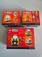 Lego Set - BrickHeadz - Panda; Dragon Dance Guy; Lucky Cat, Nieuw
