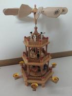 Figurine de Noël décorative - Pyramide de Noël tournante à 3