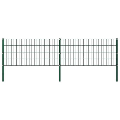 vidaXL Panneau de clôture avec poteaux Fer 3,4 x 0,8 m, Jardin & Terrasse, Clôtures de jardin, Neuf, Envoi