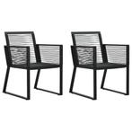 Zwarte PVC-rattan Stoelen | OP = OP | Voor je terras!, Tuin en Terras, Verzenden, Nieuw, Rotan