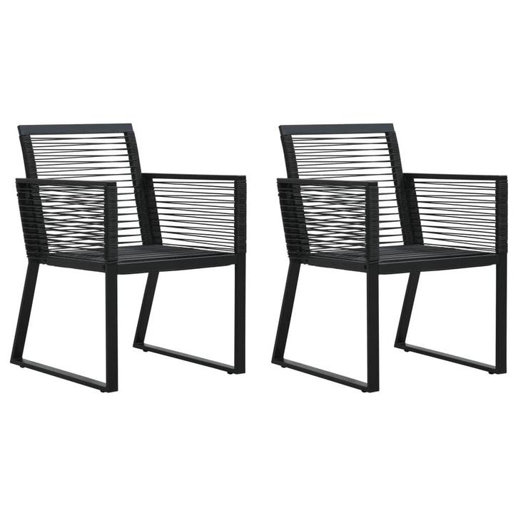 Zwarte PVC-rattan Stoelen | OP = OP | Voor je terras!, Tuin en Terras, Tuinstoelen, Nieuw, Rotan, Verzenden