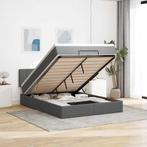 vidaXL Bed met matras 140x190 cm stof donkergrijs, Huis en Inrichting, Slaapkamer | Bedden, Verzenden, Nieuw