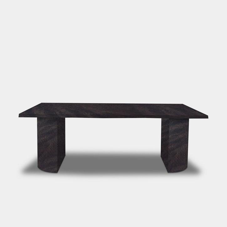 Tafel Boomstam Eikenhout  Half Rond  160x90, Huis en Inrichting, Tafels | Eettafels