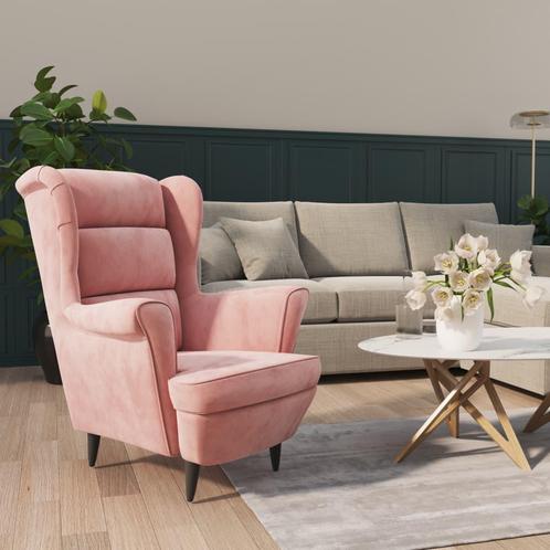 vidaXL Fauteuil fluweel roze, Huis en Inrichting, Fauteuils, Nieuw, Verzenden