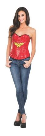 Rood Wonder Woman Corset, Verzenden