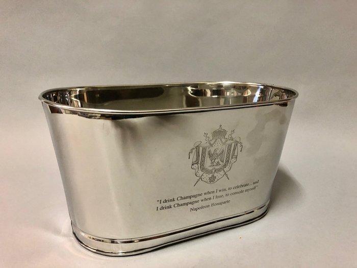 Wijnkoeler - met gegraveerde tekst van Lily Bollinger en, Verzamelen, Wijnen