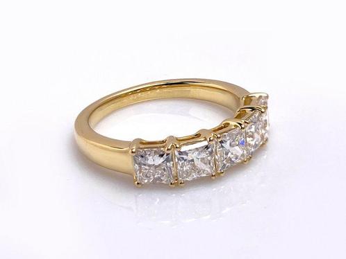 Ring - 14 karaat Geel goud - 2.06ct. tw. Diamant (Lab-grown), Handtassen en Accessoires, Ringen