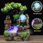 Sier Waterval Zen Garden Watermolen met Nebulizer - LED, Huis en Inrichting, Nieuw, Verzenden