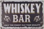 Whiskey bar the finest old time reclamebord, Nieuw
