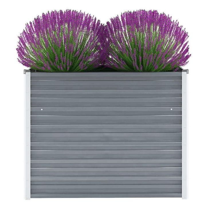 vidaXL Plantenbak verhoogd 100x40x77 cm gegalvaniseerd staal, Tuin en Terras, Bloempotten, Nieuw, Verzenden
