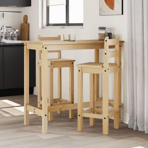 vidaXL Barstoelen 2 st massief grenenhout, Huis en Inrichting, Complete eetkamers, Nieuw, Verzenden
