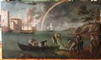 Scuola italiana (XVIII-XIX) - Scena di vita portuale e, Antiek en Kunst, Kunst | Schilderijen | Klassiek