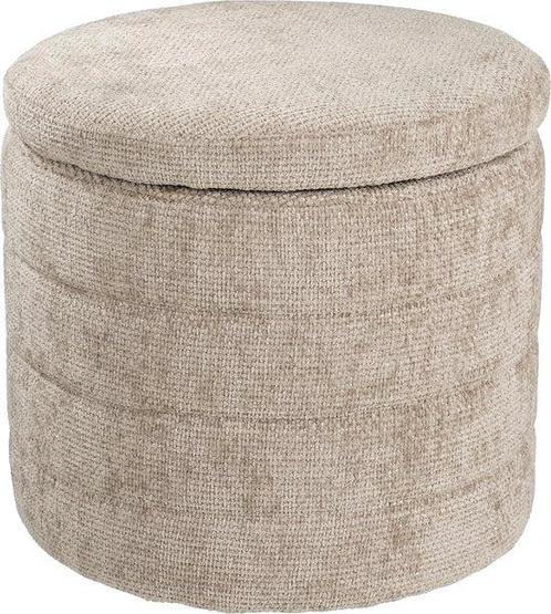Tweedekans | Mica Decorations Opbergpoef - H41 x Ø42 cm -, Huis en Inrichting, Woonaccessoires | Overige, Ophalen of Verzenden