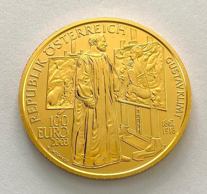 Oostenrijk. 100 Euro 2003 Gustav Klimt - Der Kuss, Postzegels en Munten, Munten | Europa | Euromunten