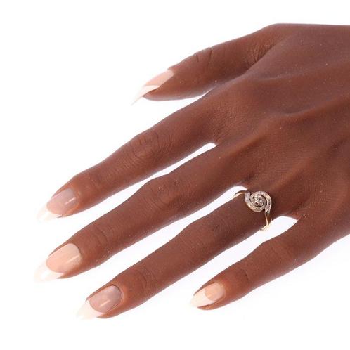 Bague - 18 carats Or jaune Diamant (Naturelle) - Art Nouveau, Handtassen en Accessoires, Ringen