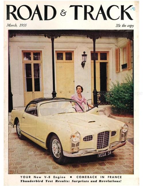 1955 ROAD AND TRACK MAGAZINE MAART ENGELS, Livres, Autos | Brochures & Magazines