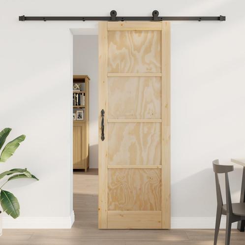 vidaXL Schuifdeur met Hardware Set ORKDALvan Massief, Doe-het-zelf en Bouw, Deuren en Vliegenramen, Nieuw, Verzenden