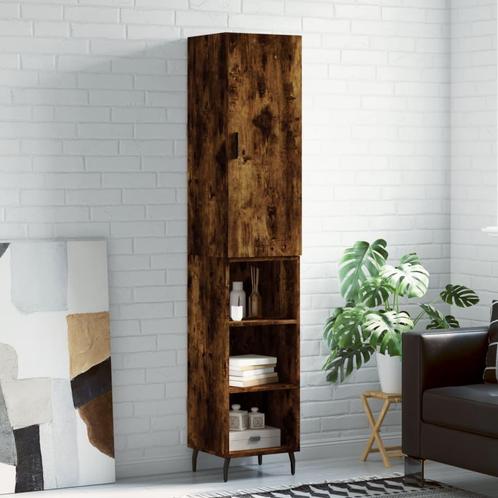 vidaXL Hoge kast 34,5x34x180 cm bewerkt hout gerookt, Maison & Meubles, Armoires | Dressoirs, Envoi