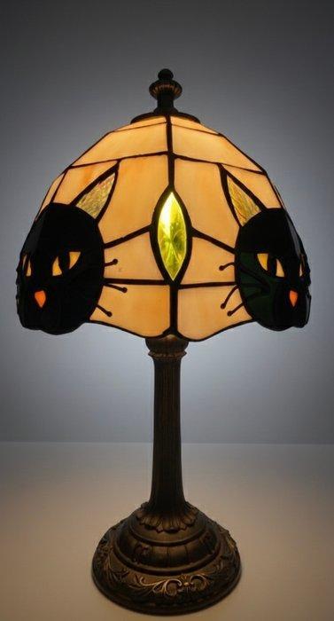 Tiffany - Lampe de table de chevet - Vitrail, métal - Le, Antiquités & Art, Art | Objets design