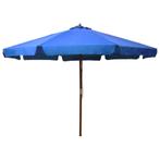 vidaXL Parasol dextérieur avec mât en bois 330 cm Bleu, Jardin & Terrasse, Verzenden, Neuf