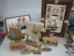 flotilla of fishing boats - wood, fabrics, Antiquités & Art