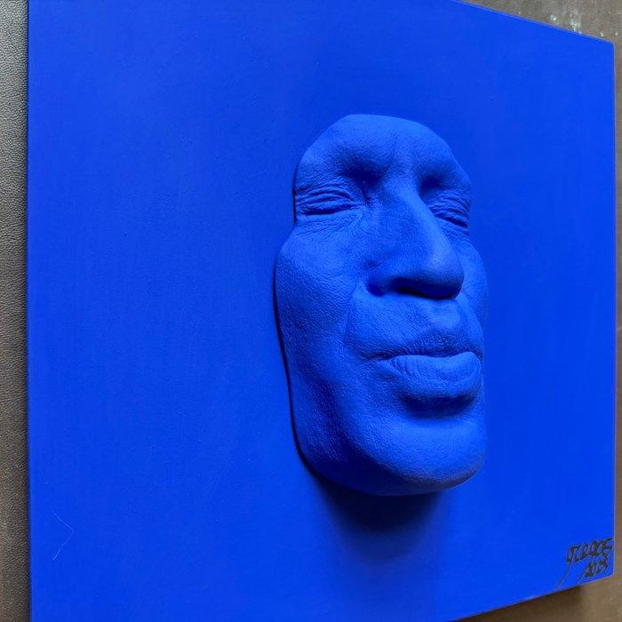 gregos - Blue kiss on blue background, Antiek en Kunst, Kunst | Designobjecten