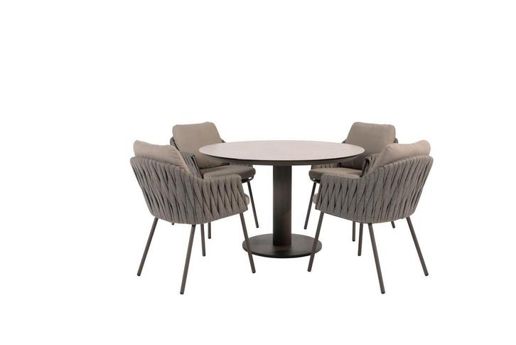 Taste by 4 Seasons Cannes tuinset Terre met Sarah tafel 120, Tuin en Terras, Tuinsets en Loungesets